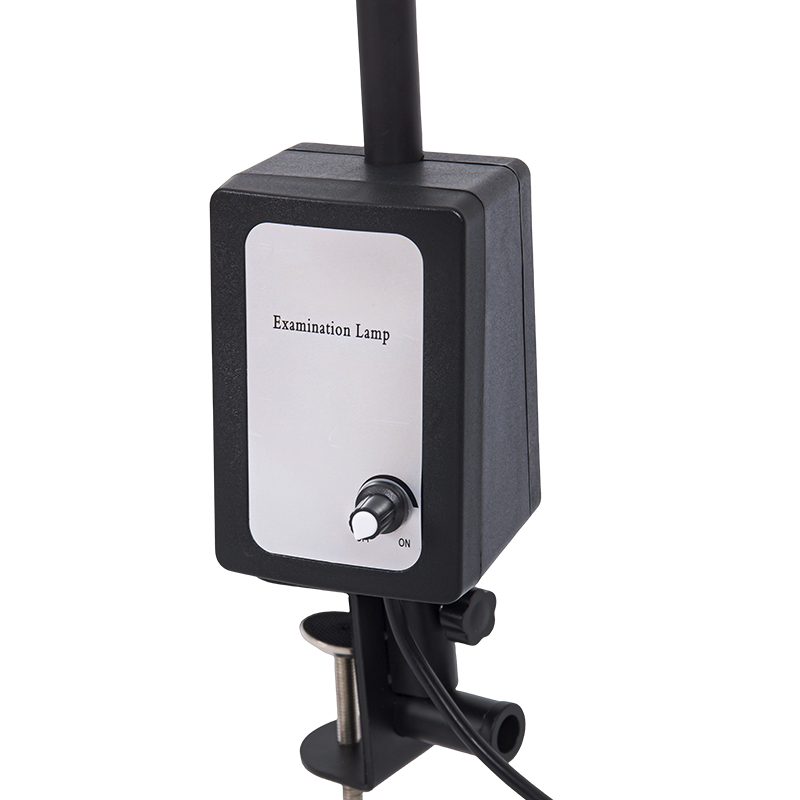 Lámpara de examen de cuello de cisne LED de mesa con clip de 9 W