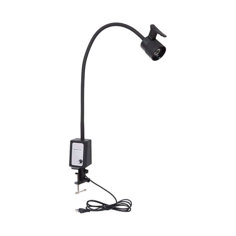 Lámpara de examen de cuello de cisne LED de mesa con clip de 9 W