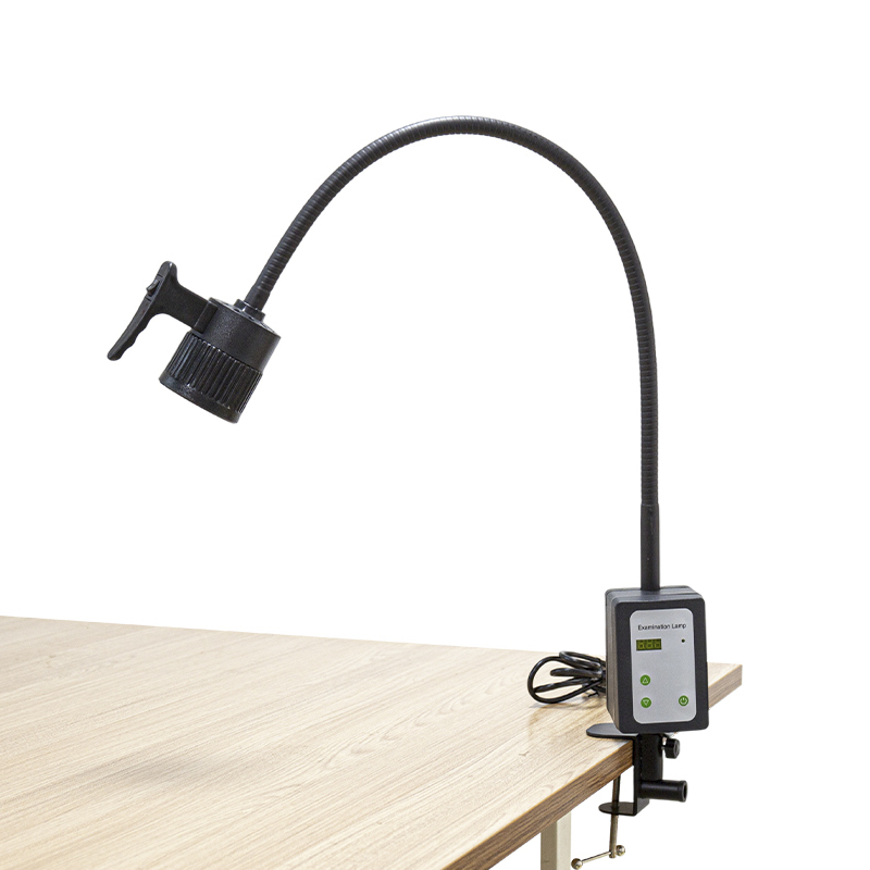 Lámpara de examen de cuello de cisne LED de mesa con clip de 9 W
